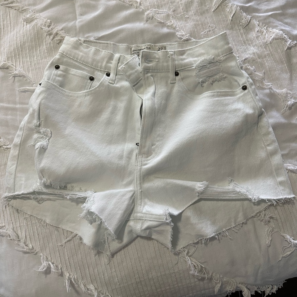 Abercrombie High Rise denim shorts